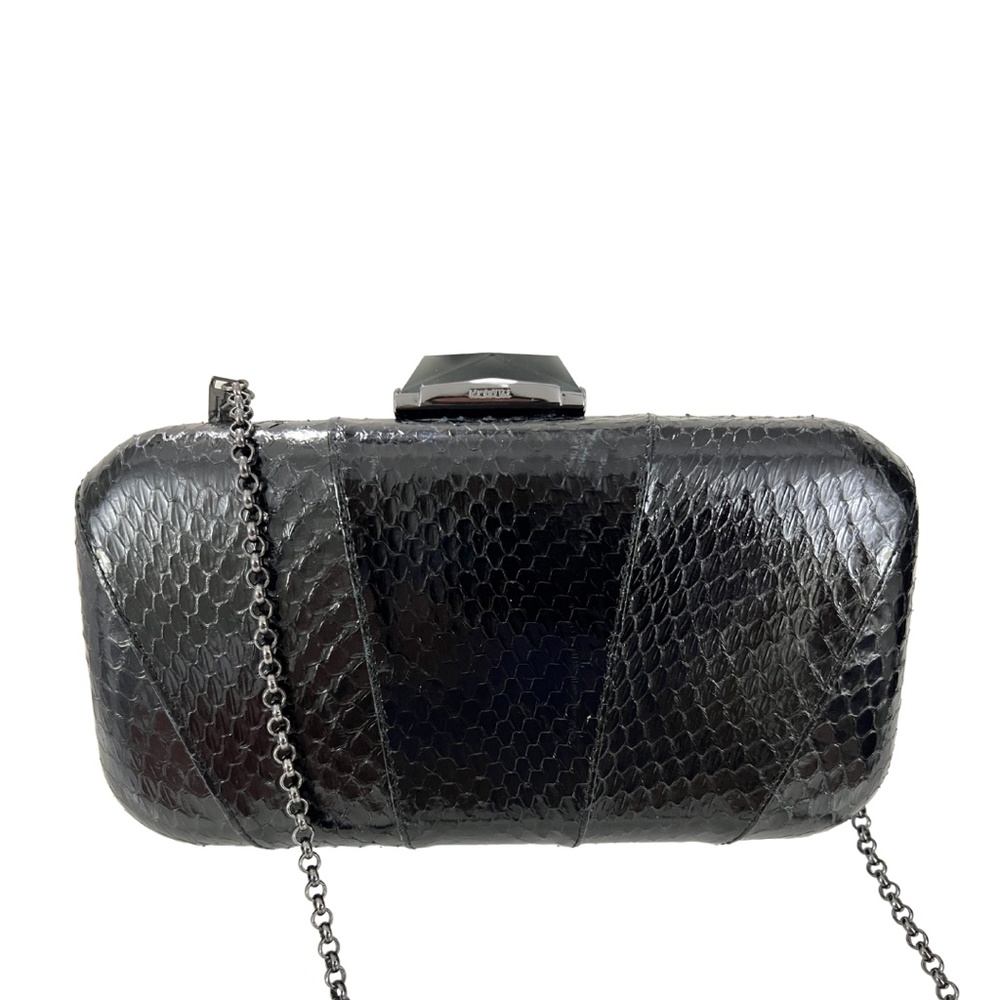 KOTUR ESPEY BLACK Snakeskin clutch